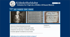 Desktop Screenshot of kildeskriftselskabet.dk