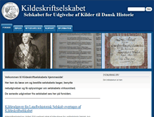Tablet Screenshot of kildeskriftselskabet.dk